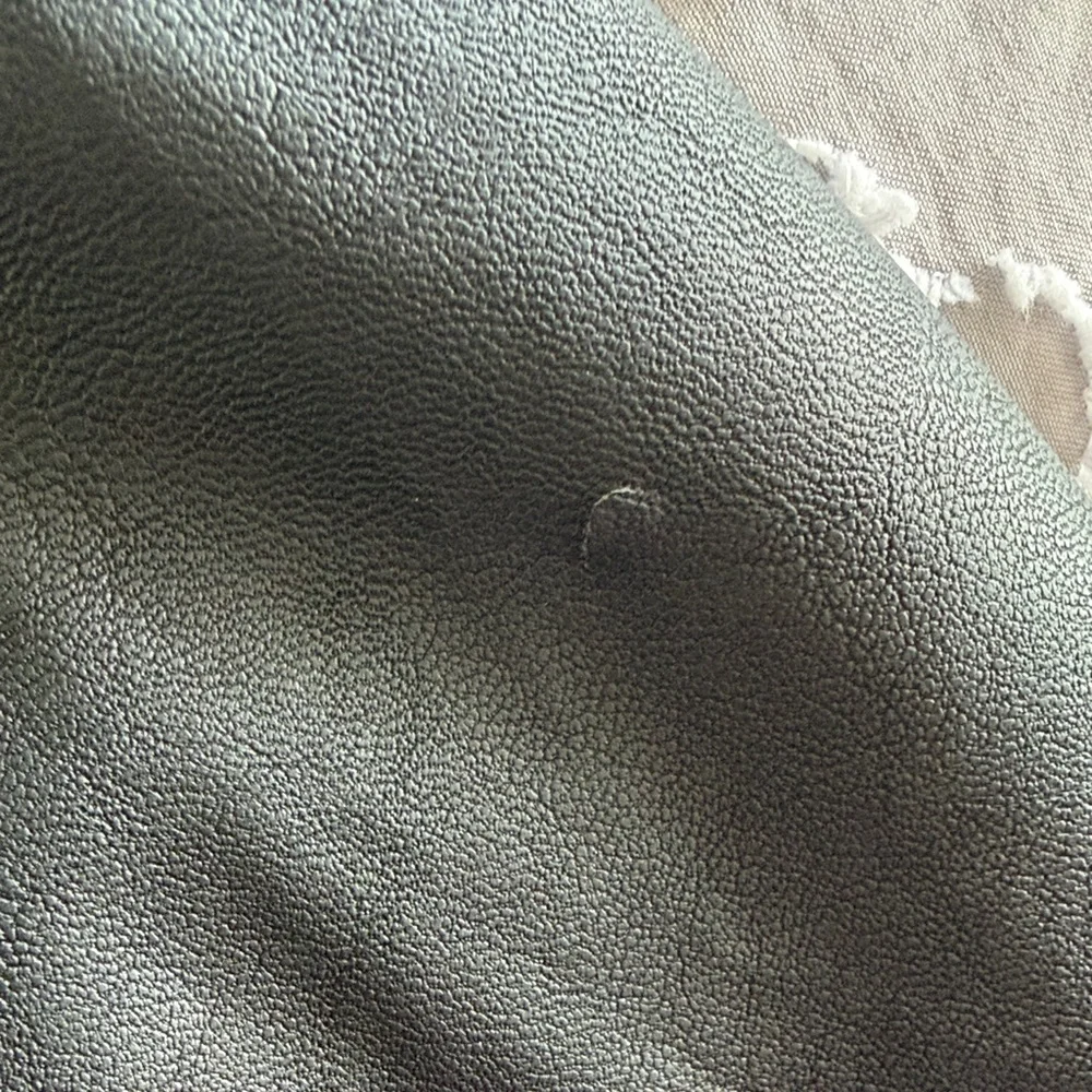 Abercrombie & Fitch Vegan Leather Ruched Mini Skirt size larger - Picture 7 of 8